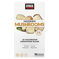 Force Factor, Сучасні гриби, 90 рослинних капсул в Україні оригінал