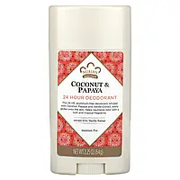 Nubian Heritage, дезодорант, 24 години, кокос і папая, 64 г (2,25 унції)