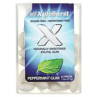 Xyloburst, ксилітолова камедь, зі смаком перцевої м'яти, 25 шт., 37,5 г (1,33 унції)