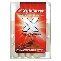 Xyloburst, ксилітолова камедь, зі смаком кориці, 25 шт., 37,5 г (1,33 унції)