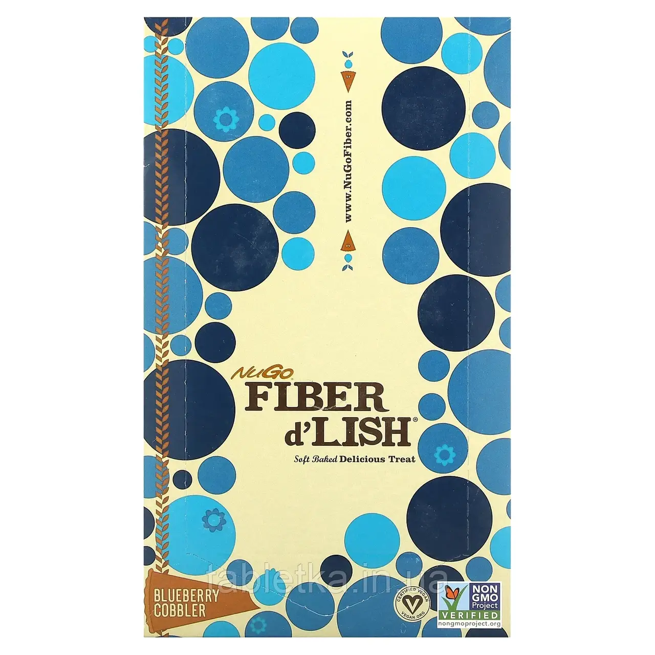 NuGo Nutrition, Fiber d'Lish, чорничний коблер, 16 батончиків по 45 г (1,6 унції) Дніпро Дніпро
