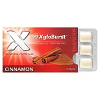 Xyloburst, повністю натуральна ксилітолова камедь, зі смаком кориці, 12 шт.