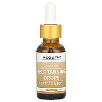 YEOUTH, зволожувальні краплі для засмаги для обличчя й тіла, середній, 30 мл (1 рідк. унція)