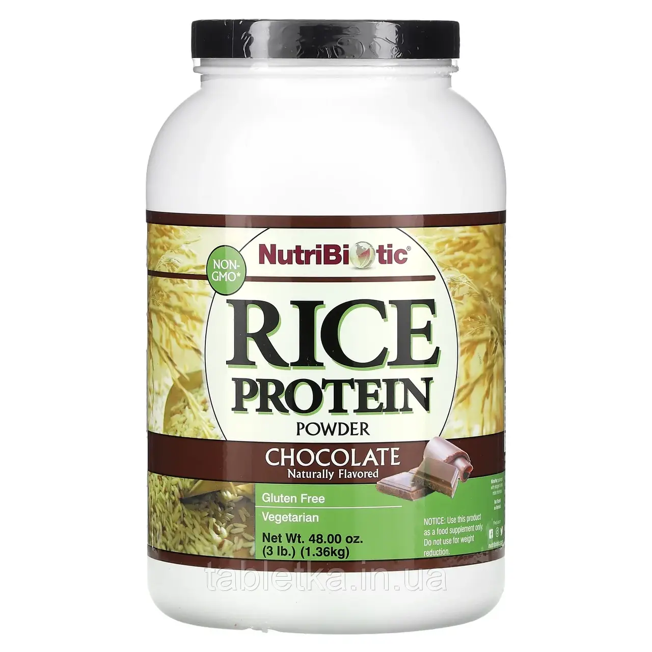 NutriBiotic, Порошок із рисового протеїну, шоколад, 1,36 кг (3 фунти) Дніпро Дніпро