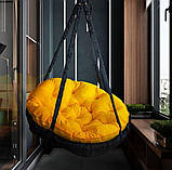Підвісні крісло гойдалки для дітей та дорослих, Садові гойдалки, діаметр 95 см, Гойдалки підвісні для дачі, фото 6