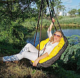 Підвісні крісло гойдалки для дітей та дорослих, Садові гойдалки, діаметр 95 см, Гойдалки підвісні для дачі, фото 4