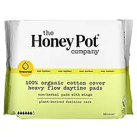 The Honey Pot Company, рясні денні прокладки зі 100% органічної бавовни, 16 шт.