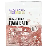 Aura Cacia, Ароматерапевтична пінка для ванн, пачулі та солодкий апельсин, заспокійлива, 70,9 г (2,5 унції) Дніпро
