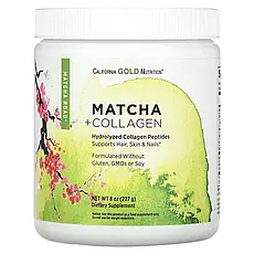 California Gold Nutrition, MATCHA ROAD, Matcha + Collagen,  8 oz (227 g), Київ