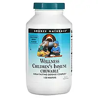 Source Naturals, Wellness Children's Immune, жувальні таблетки, зі смаком ягід, 120 вафель Дніпр Дніпро