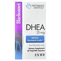 Bluebonnet Nutrition, Intimate Essentials, ДГЕА, для чоловіків і для неї, 25 мг, 60 вегетаріанських капсул оригінал