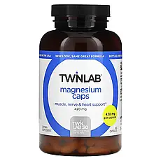 Twinlab, Магній у капсулах, 420 мг, 200 капсул, Київ
