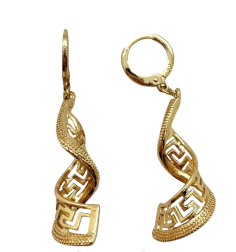 Гарні Сережки підвіски Версаче Бренд медзолото позолота, фото 1