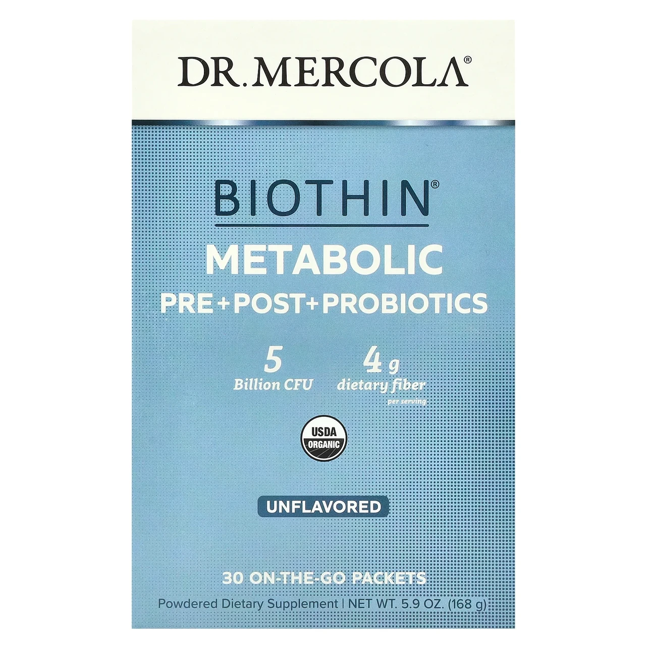 Dr. Mercola, Biothin®, пробіотики для метаболізму до та після приймання їжі, без ароматизаторів, 5 млрд КУО, 30, Київ