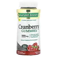 Nature's Bounty, жувальні таблетки з журавлиною, зі смаком журавлини та малини, 500 мг, 150 жувальних таблеток