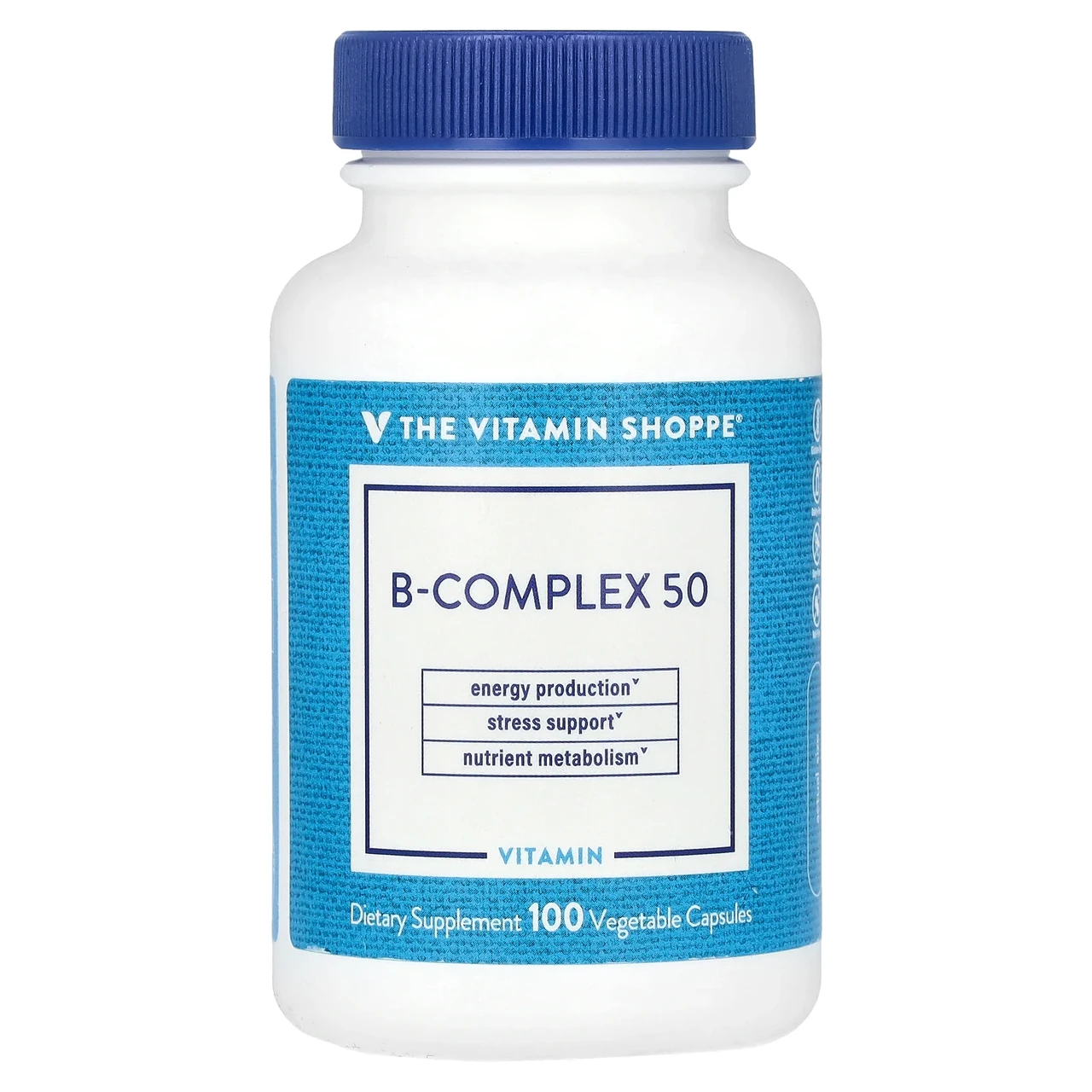 The Vitamin Shoppe, B-Complex 50, вітаміни групи B, 100 рослинних капсул, Київ, фото 1