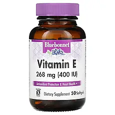 Bluebonnet Nutrition, вітамін E, 268 мг (400 МО), 50 м'яких таблеток, Київ