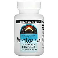 Source Naturals, МетилКобамін, З вишневим смаком Під язик, 1 мг, 240 таблеток Дніпр