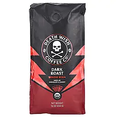 Death Wish Coffee, Найміцніша у світі кава, цільні зерна, темне обсмажування, 454 г (16 унцій), Київ