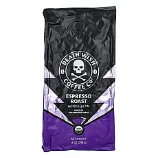 Death Wish Coffee, The World's Strongest Coffee, цільні зерна, обсмажування еспресо, темний, 396 г (14 унцій), Київ