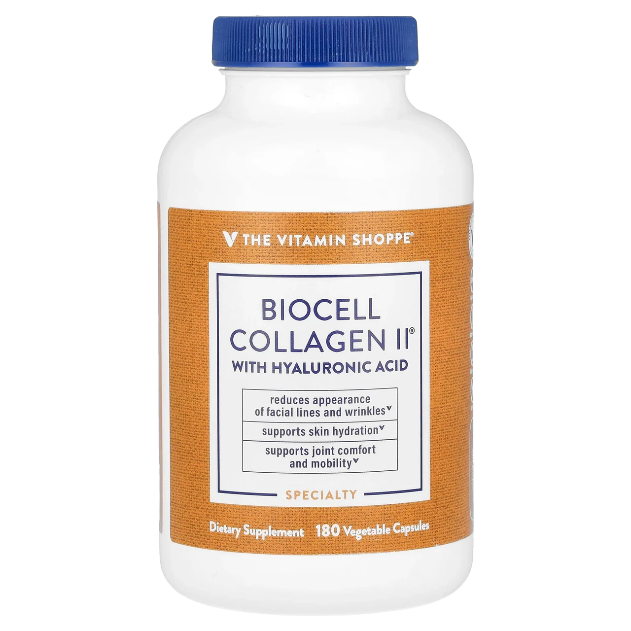 The Vitamin Shoppe, BioCell Collagen II з гіалуроновою кислотою, 180 рослинних капсул, Київ, фото 1