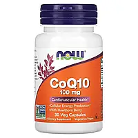 NOW Foods, CoQ10, 100 мг, 30 рослинних капсул Дніпр Дніпро