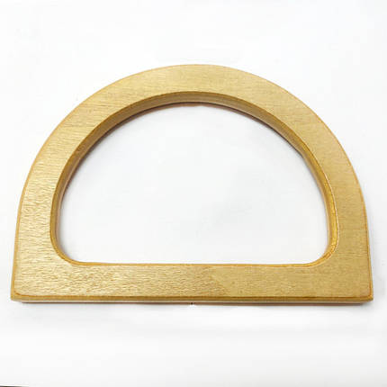 Фермуар для сумки дерев’яный, напівкільце, 12х8,5 см, світле дерево (2 шт), фото 2