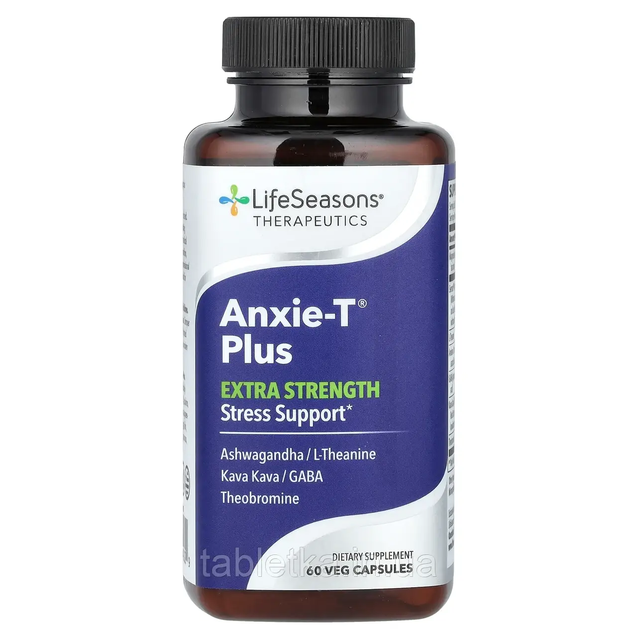 LifeSeasons, Anxie-T® Plus, підтримка стресу, додаткова сила, 60 рослинних капсул