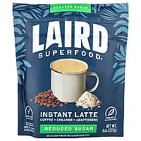 Laird Superfood, розчинний лате, кава + вершки + адаптогени, зі зниженим вмістом цукру, 227 г (8