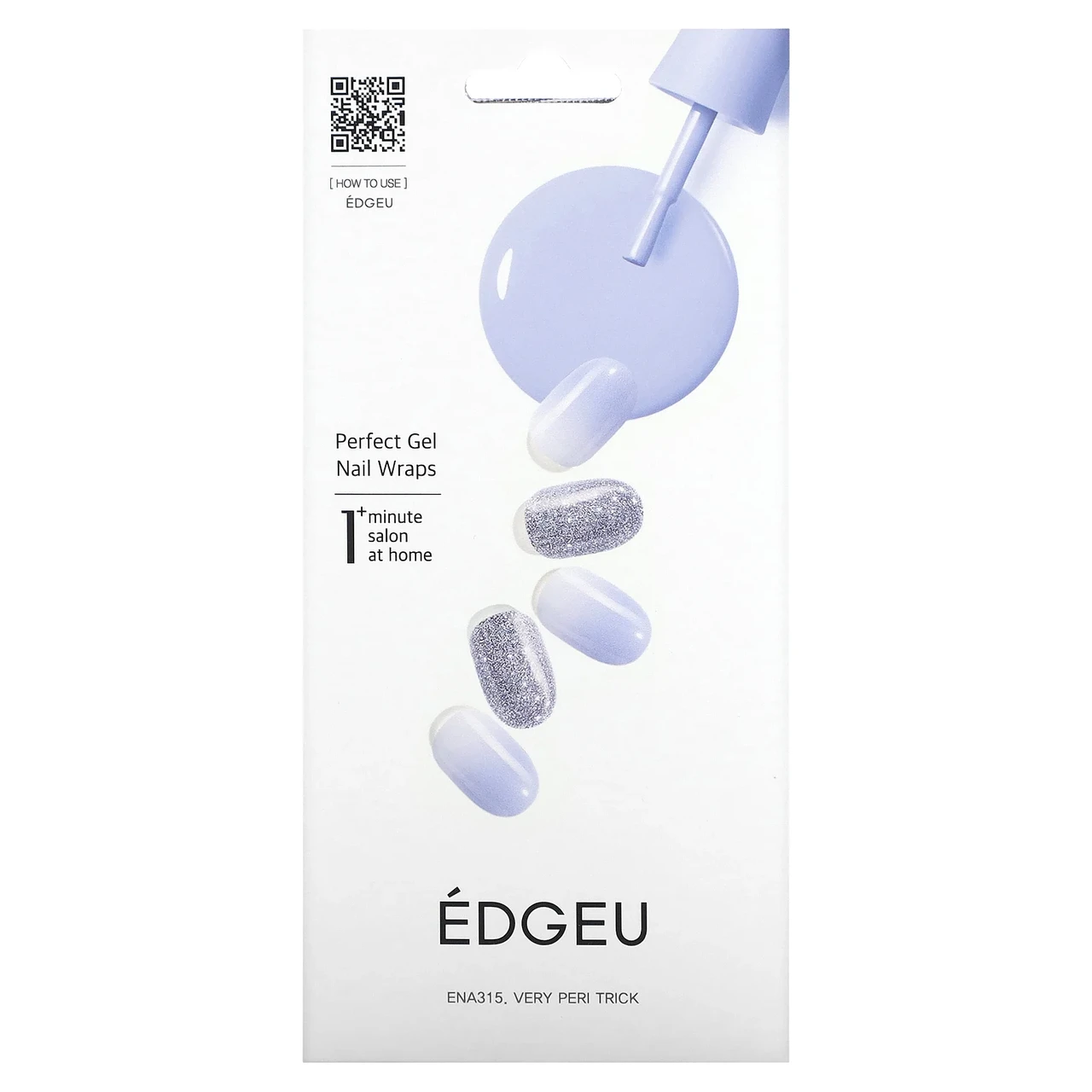 Edgeu, Гелеві обгортання для нігтів Perfect, ENA315, Very Peri Trick, набір із 16 смужок Київ, Київ