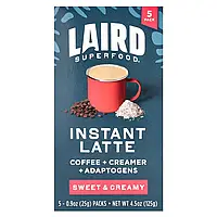 Laird Superfood, розчинний лате, солодкий і вершковий, 5 пакетиків по 25 г (0,9 унції)