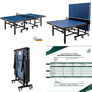 Складаний тенісний стіл для приміщень Gewo CS Pro Compact ITTF Blue Синій