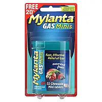 Mylanta, Gas Minis, фруктове асорті, 60 жувальних мінітаблеток