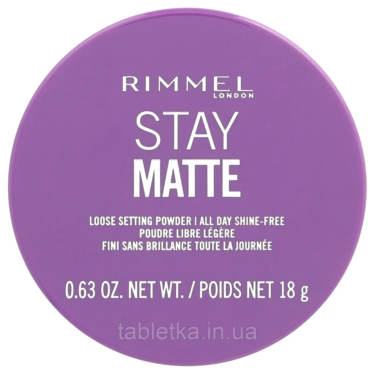 Rimmel London, Stay Matte, Loose Setting Powder, 001 Transparent, 0.63 oz (18 g)
