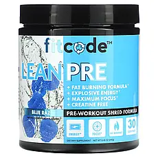 FITCODE, LeanPre, передтренувальна домішка, подрібнена малина, 240 г (8,46 унції), Київ
