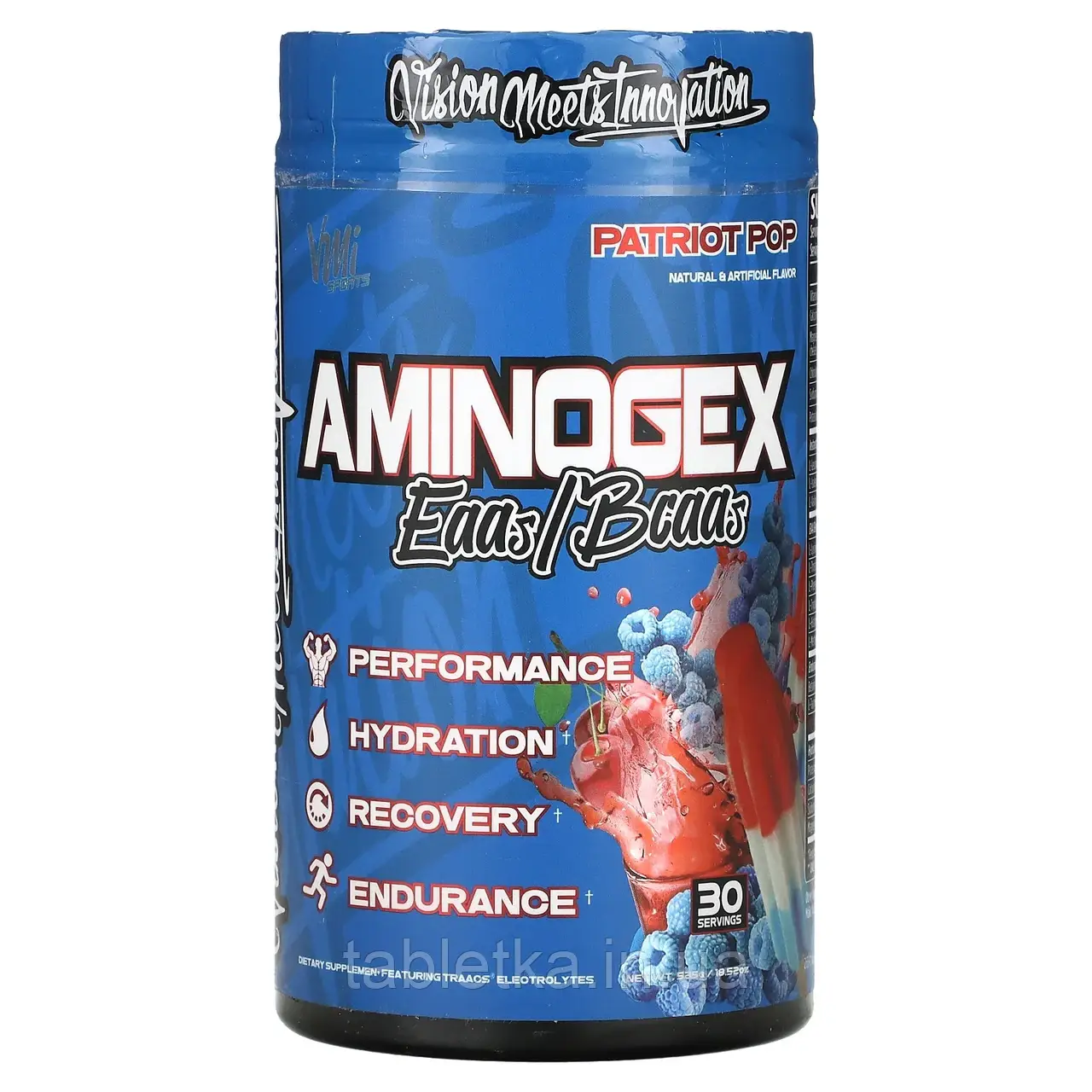 VMI Sports, Aminogex, EAA/BCAA, Patriot Pop, 525 г (18,52 унції) Дніпро