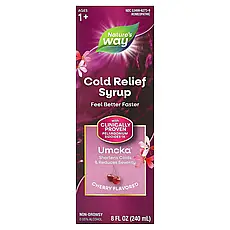 Nature's Way, Umcka, ColdCare, заспокійливий сироп, вишня, 240 мл (8 рідк. Унций), Київ