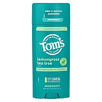 Tom's of Maine, дезодорант без алюмінію, лемонграс і чайне дерево, 92 г (3,25 унції)