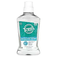 Tom's of Maine, Рідина для полоскання рота з морською сіллю, без фтору, освіжна м'ята, 473 мл (16 рідк. Дніпро