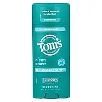 Tom's of Maine, дезодорант без алюминия, Clean Coast, 92 г (3,25 унции)