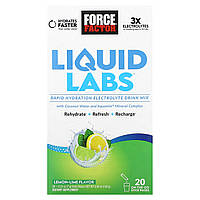 Force Factor, Liquid Labs, лимон і лайм, 20 пакетиків по 7 г (0,25 унції) оригінал
