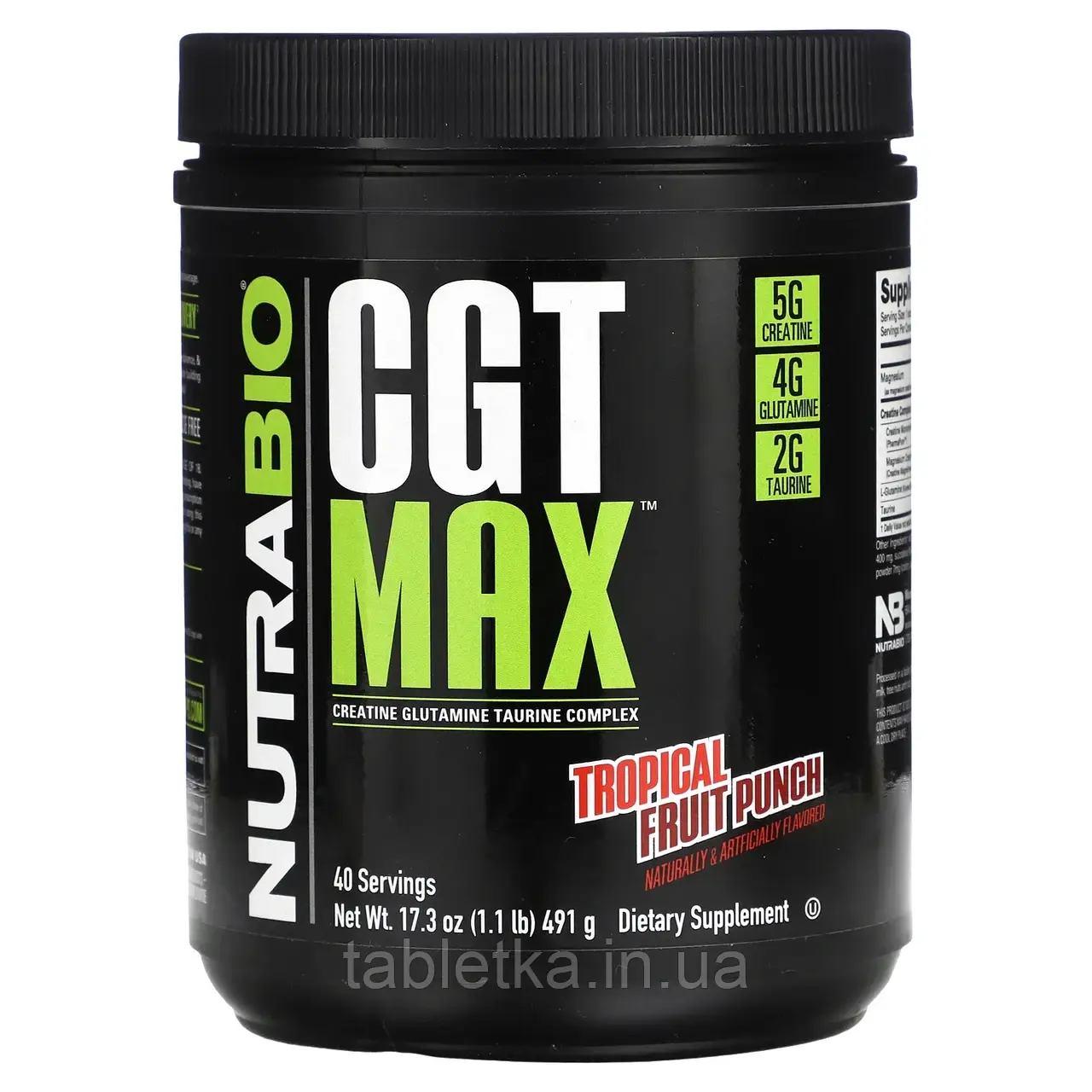 Nutrabio Labs, CGT Max, пунш із тропічних фруктів, 491 г (1,1 фунта) Дніпро Дніпро