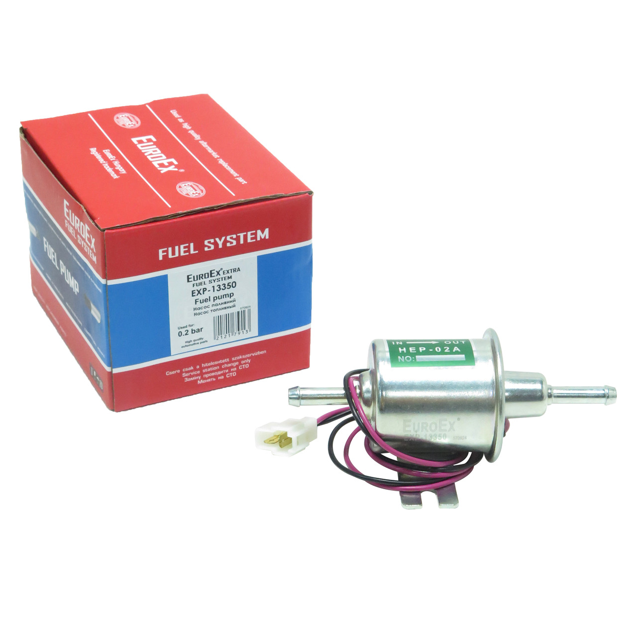 Паливний насос ВАЗ, ЗАЗ (заміна механічного) 0,2 бар (мембранний) EuroEx Угорщина 811813350 HEP-02A