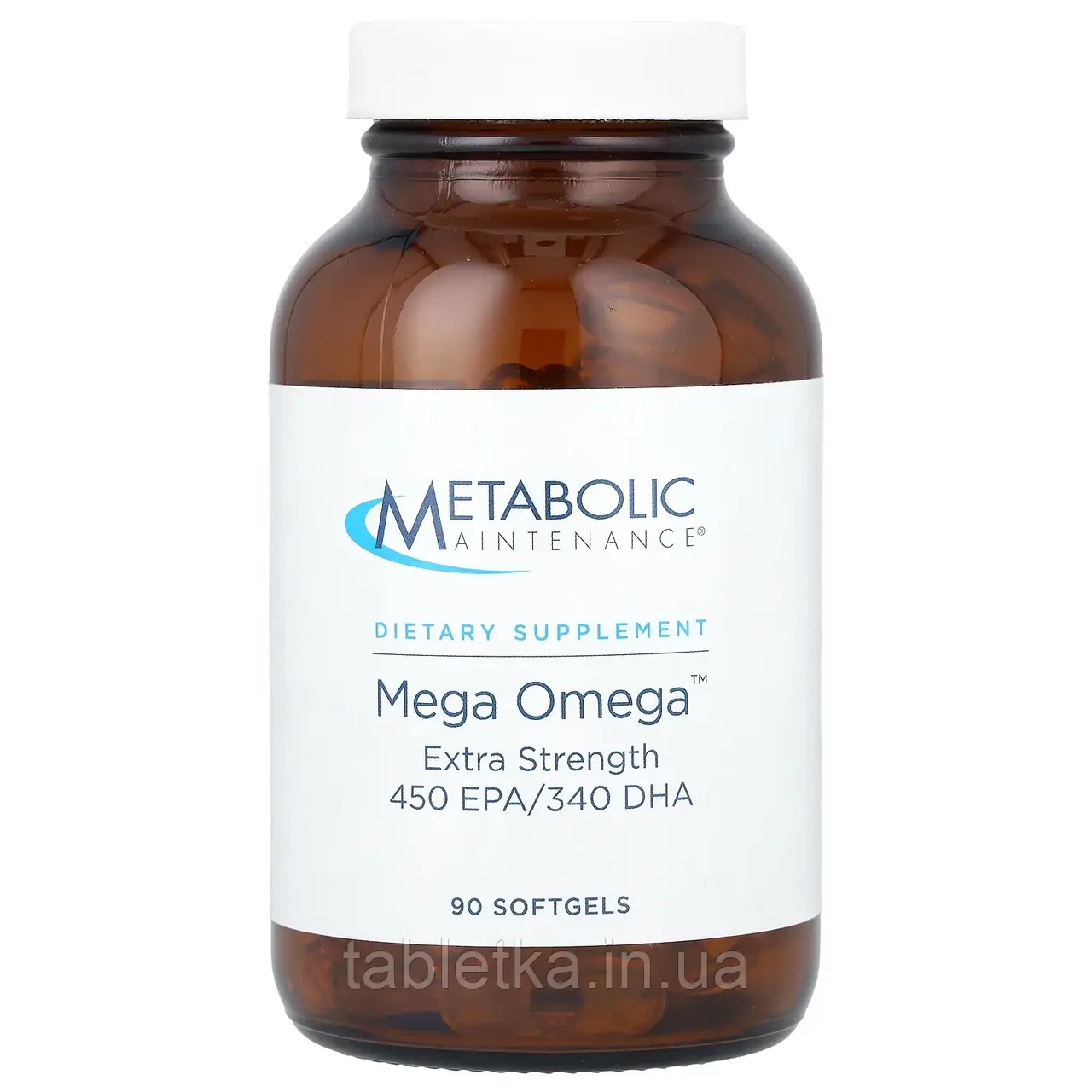 Metabolic Maintenance, Mega Omega, Extra Strength, 1000 мг, 90 м'яких таблеток