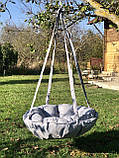 Підвісні крісло гойдалки для дітей та дорослих, Садові гойдалки, діаметр 95 см, Гойдалки підвісні для дачі, фото 2