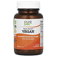 Pure Essence, Real-Zymes, веганський продукт, 30 рослинних капсул