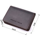 Стильна обкладинка на автодокументи у вінтажній шкірі GRANDE PELLE 22873 Темно-коричнева, фото 3