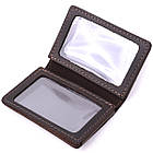 Стильна обкладинка на автодокументи у вінтажній шкірі GRANDE PELLE 22873 Темно-коричнева, фото 5