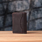 Стильна обкладинка на автодокументи у вінтажній шкірі GRANDE PELLE 22873 Темно-коричнева, фото 10