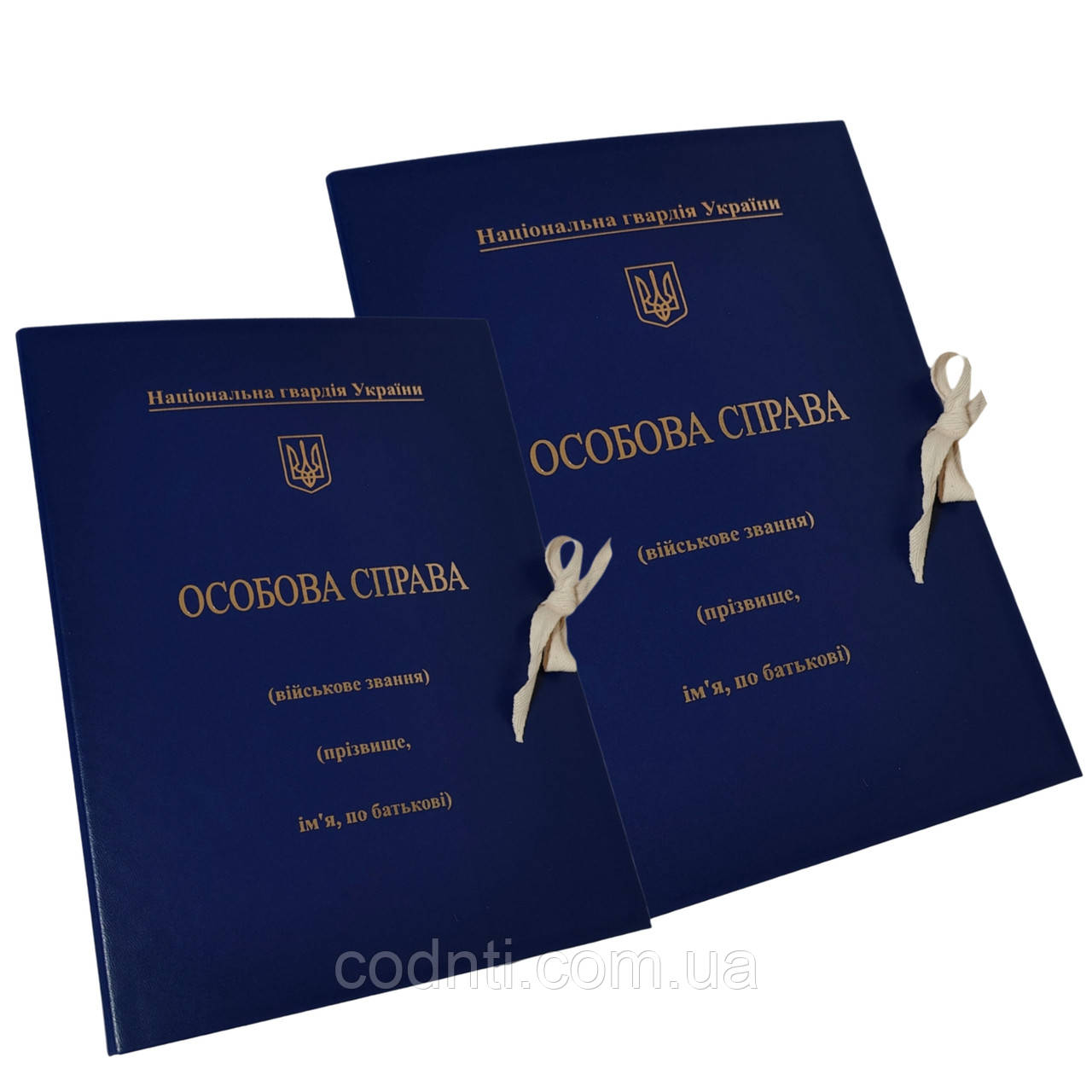 Папка ЦОДНТІ Особова справа А4 з тисненням "під золото" для Міністерства оборони України з клапанами, 20мм